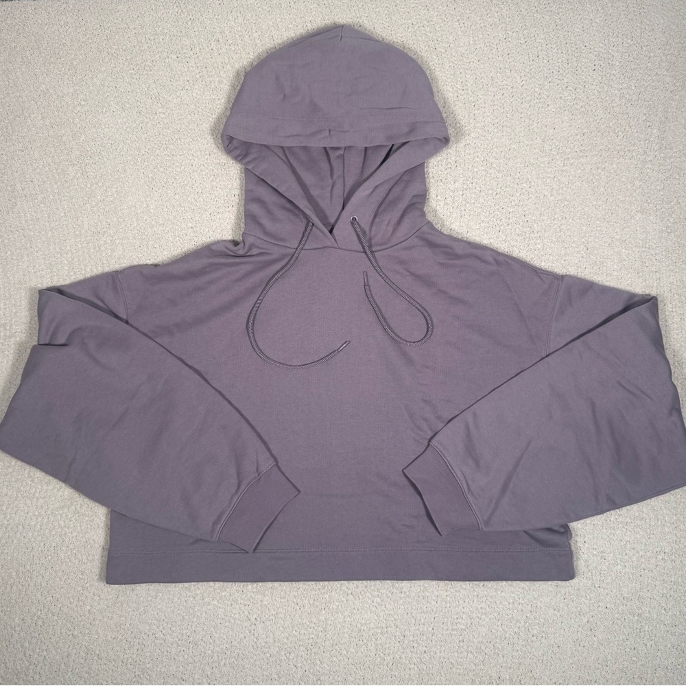 Alo Yoga Sweatshirt Bae Hoodie Purple Athleisure Lounge Crop Comfy Size L